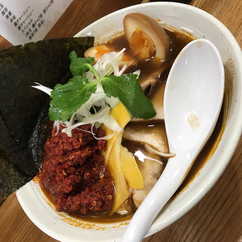 SNS限定 裏メニュー 横須賀ブラックスペシャルトッピング 辛さ10(らぁ麺 しろ)