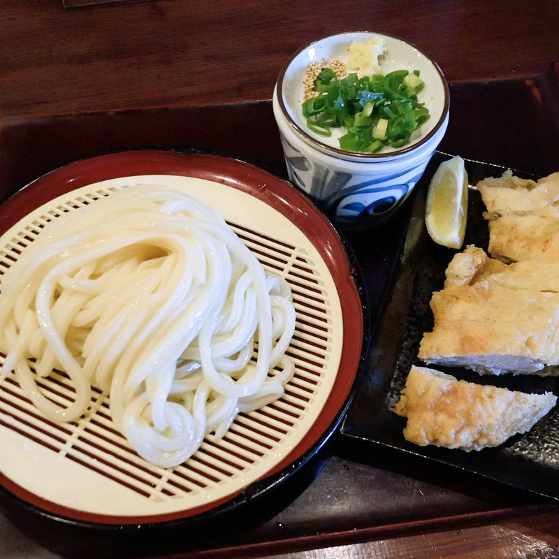 とり天ざる（ざるうどん+とり天）(讃岐の味 塩がま屋 （さぬきのあじしおがまや）)