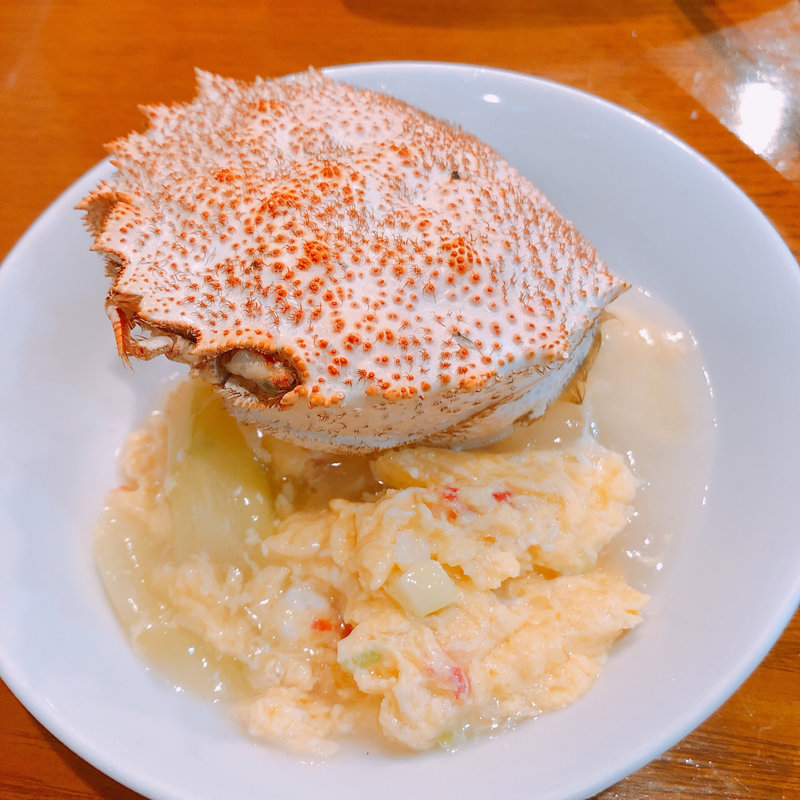 毛ガニのかに玉(銀河四川台湾厨房)