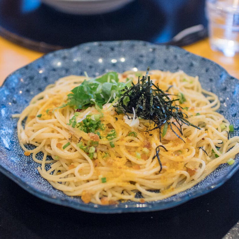 ズワイガニと海老と本からすみのアーリオオーリオ(五右衛門 姫路土山店 )