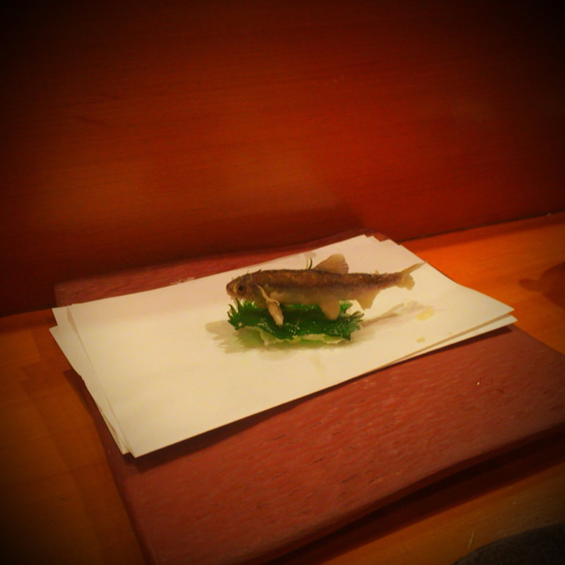 稚鮎の天ぷら(栗天)