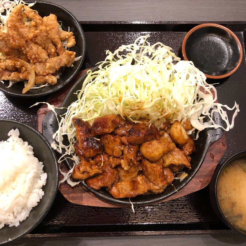 とん唐定食(250g)(とんテキ あっちゃん)