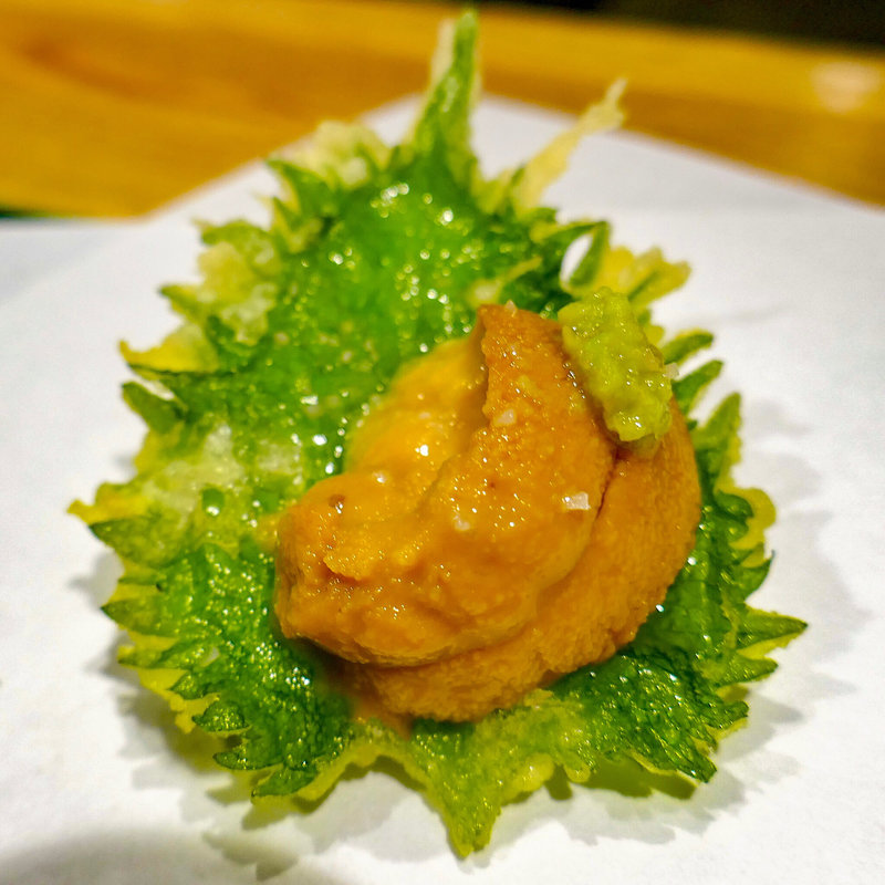 生うに大葉(天ぷら 梵 soyogi)