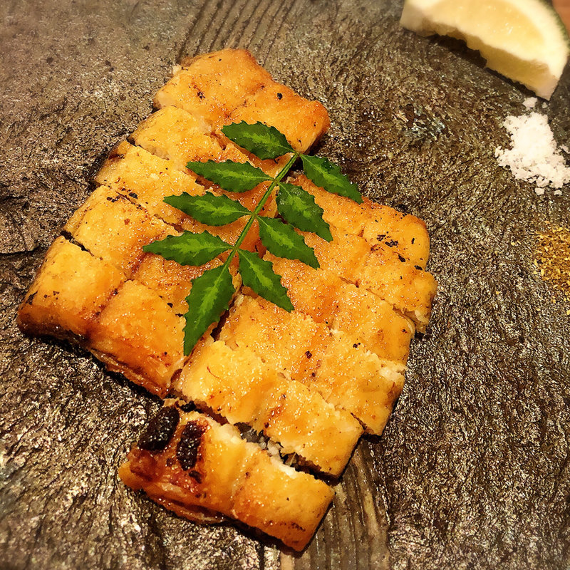 鰻の白焼き(藁焼 みかん)