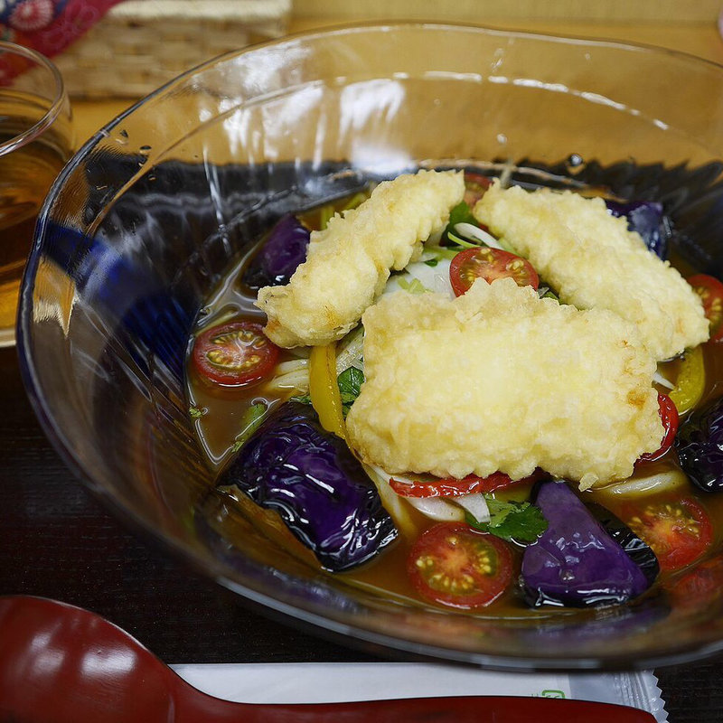 冷し和レーうどん(手打ちうどん 紅屋)