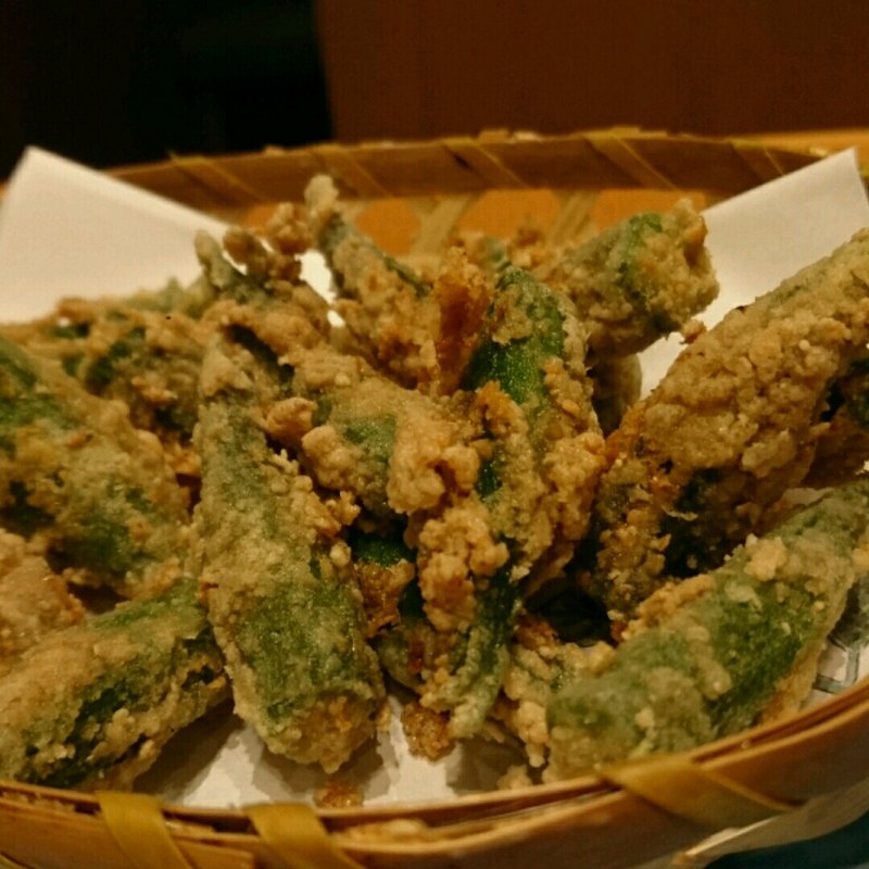 フライドオクラ(権之介 梅田)