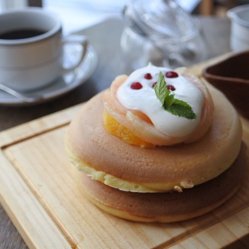 桃のパンケーキ(嵯峨野湯 （サガノユ　SAGANO－YU）)