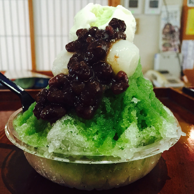 抹茶あずきのかき氷(カフェサクラノヤカタ )