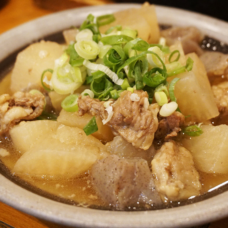 牛すじ大根(久留米とんこつラーメン 花畑丸福(はなばたけまるふく))