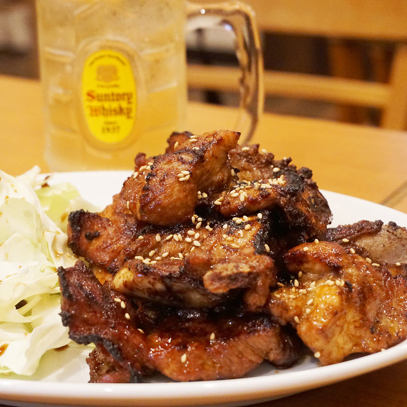 骨付きカルビ(久留米とんこつラーメン 花畑丸福(はなばたけまるふく))