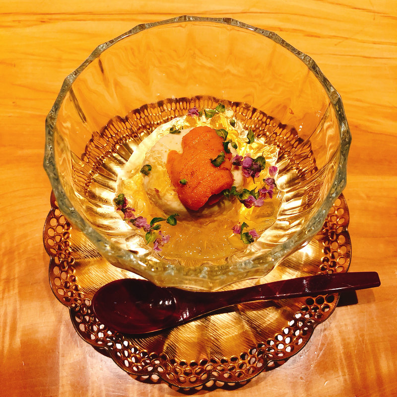 うにの冷製プリン(日本料理 なだ万赤坂ジパング)