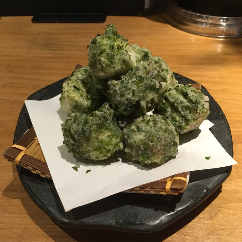 カモンベールとトマトの磯辺揚げ(立呑み8 )