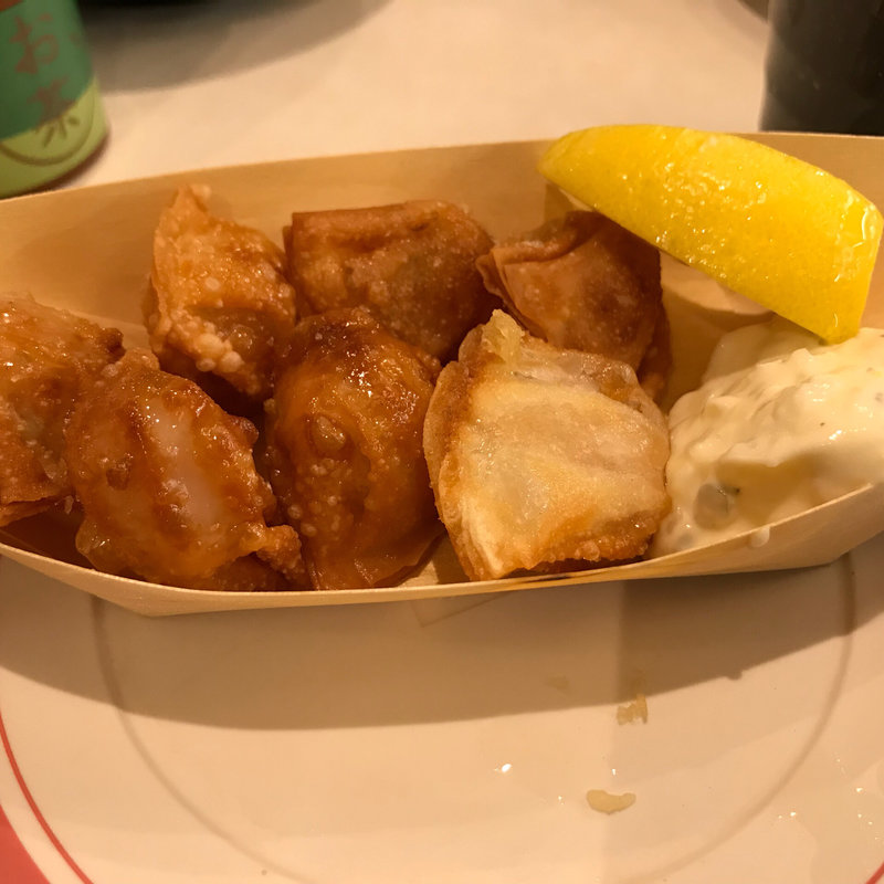 ひとくち揚げ海老餃子（タルタルソース添え）(はま寿司 金閣寺店)