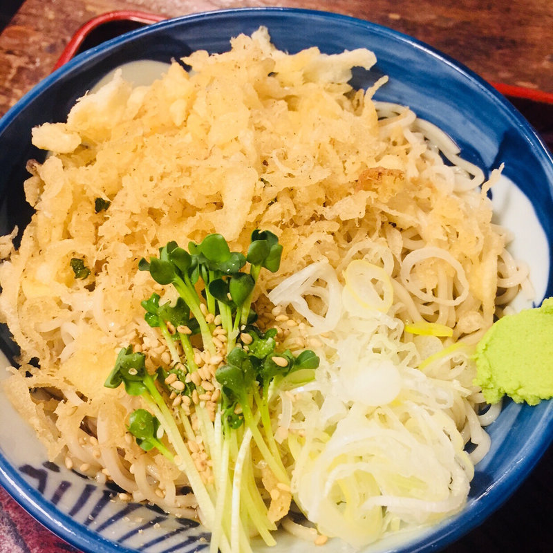 冷したぬきそば(泰明庵)