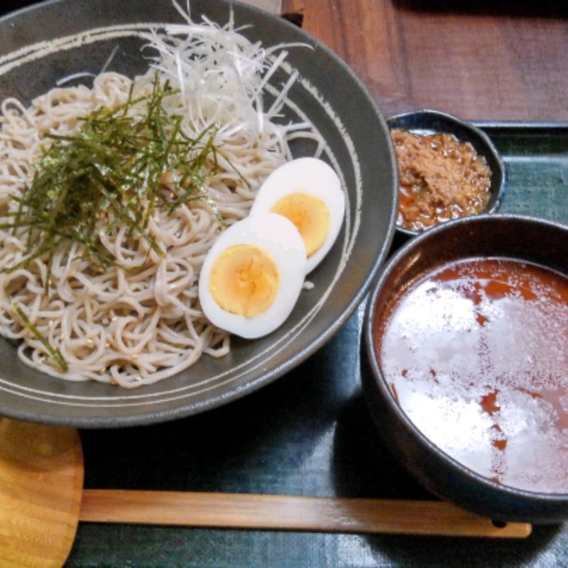 坦々冷しつけ蕎麦(ぶんぶく庵)