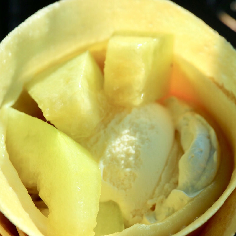 メロンアイスクリームクレープ(ちぇりーろこ)