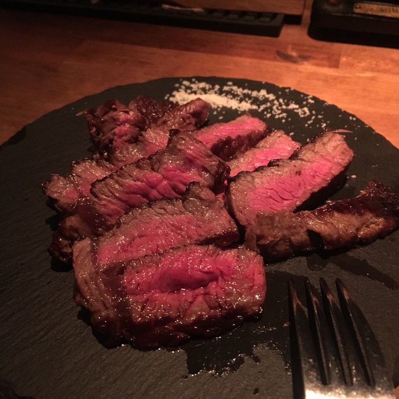 ランプ牛ステーキ  ジャックダニエルソース(BAR GENCO)