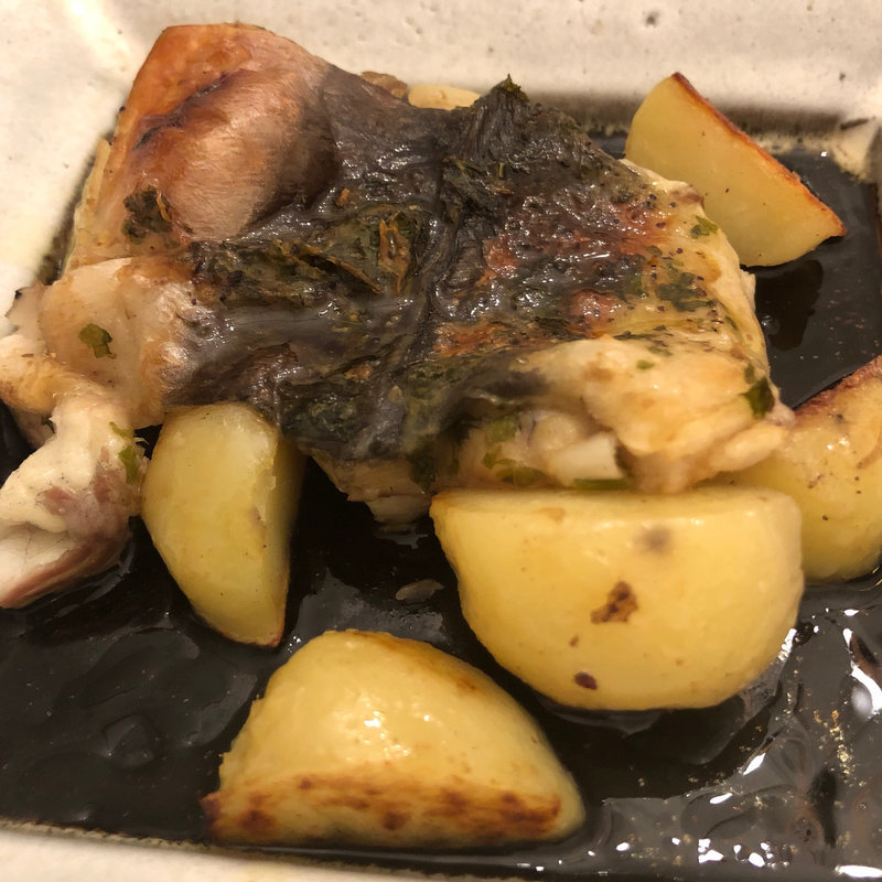 うなぎのロースト　バルサミコ酢ソース）(シェ・ニシタニ)