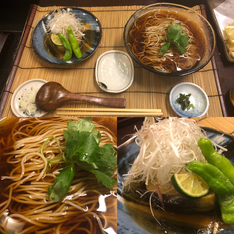 冷やし賀茂なすそば(ちくあん)