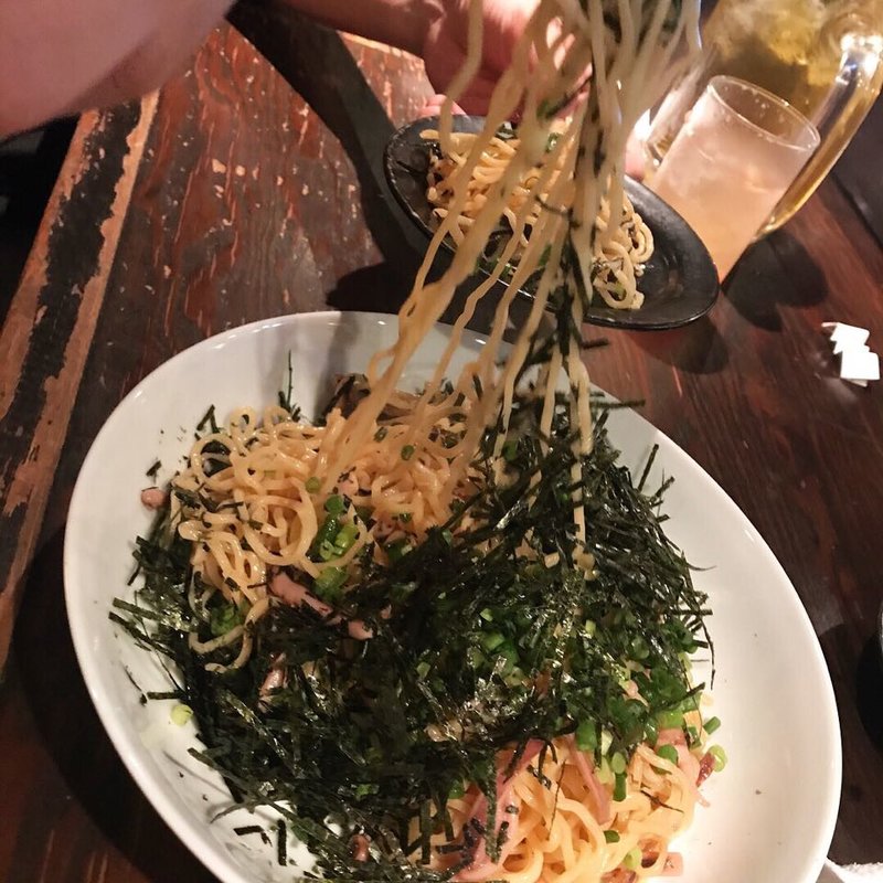 塩辛焼きそば(炭火家おだづもっこ)