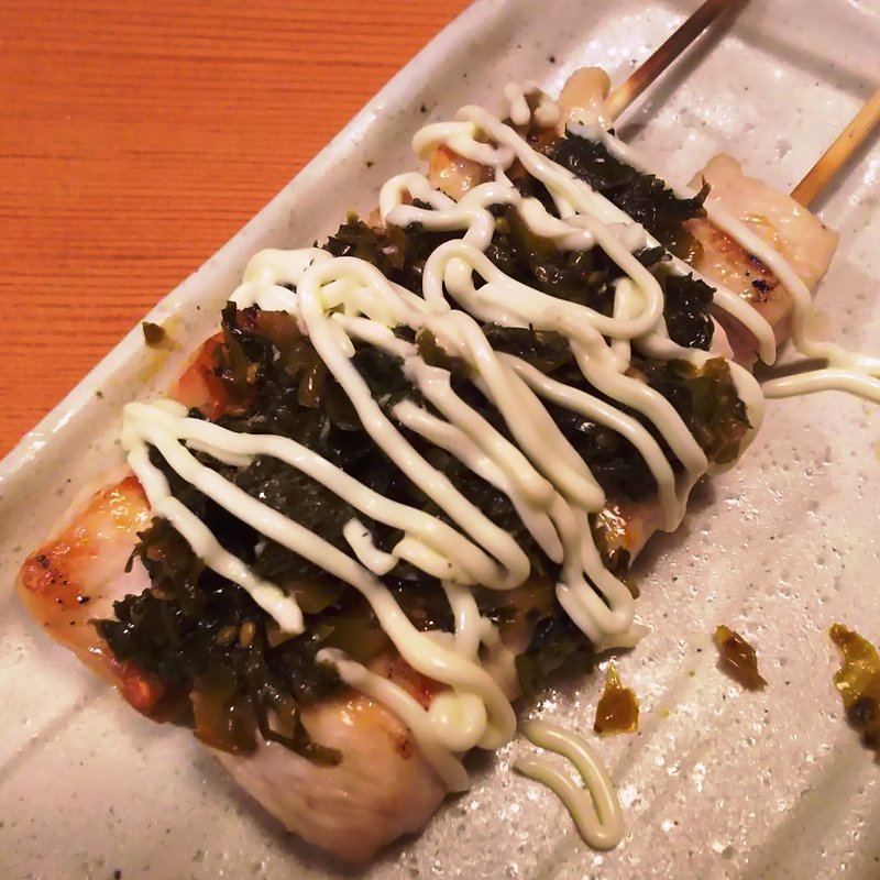 むね肉からし高菜焼(鳥貴族 武蔵新田店)