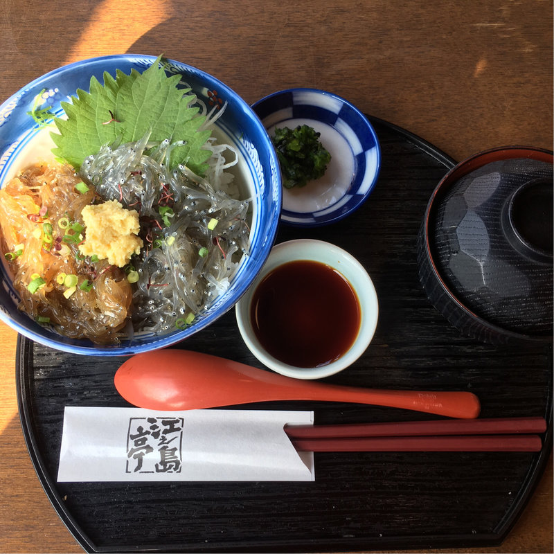 生しらす丼沖漬けハーフ(江之島亭)