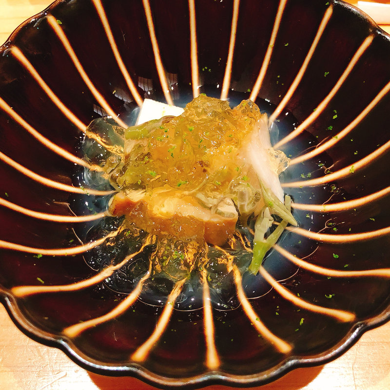 鮑とじゅんさいの和え物(鮨 大地 )