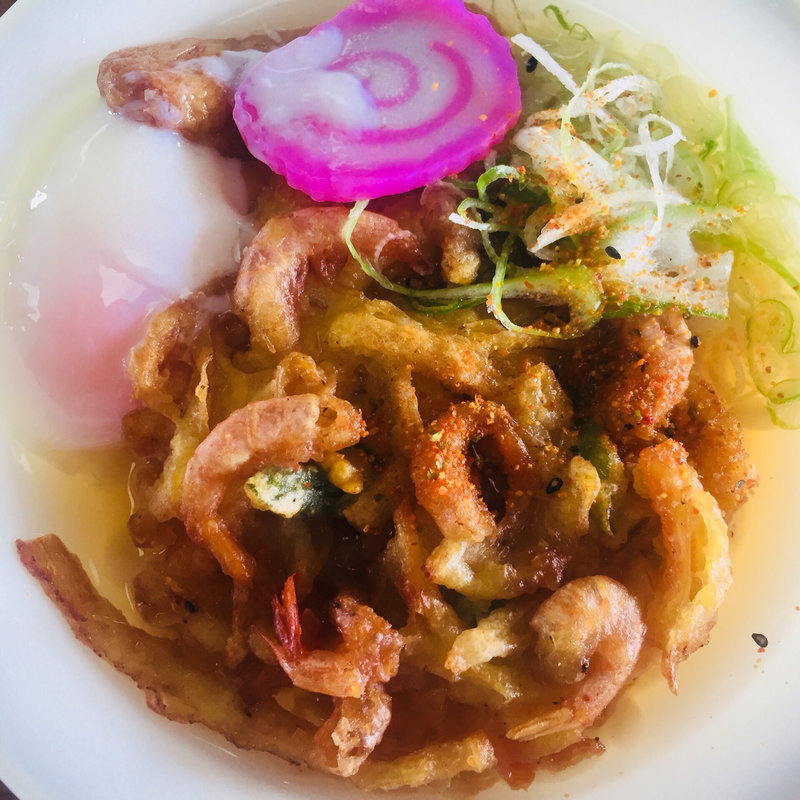 かき揚げ月見うどん(鴨池・垂水フェリー　うどんコーナー )