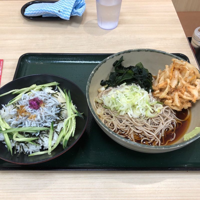 釜揚げシラス丼セット（期間限定）(名代 箱根そば 祖師谷大蔵店)