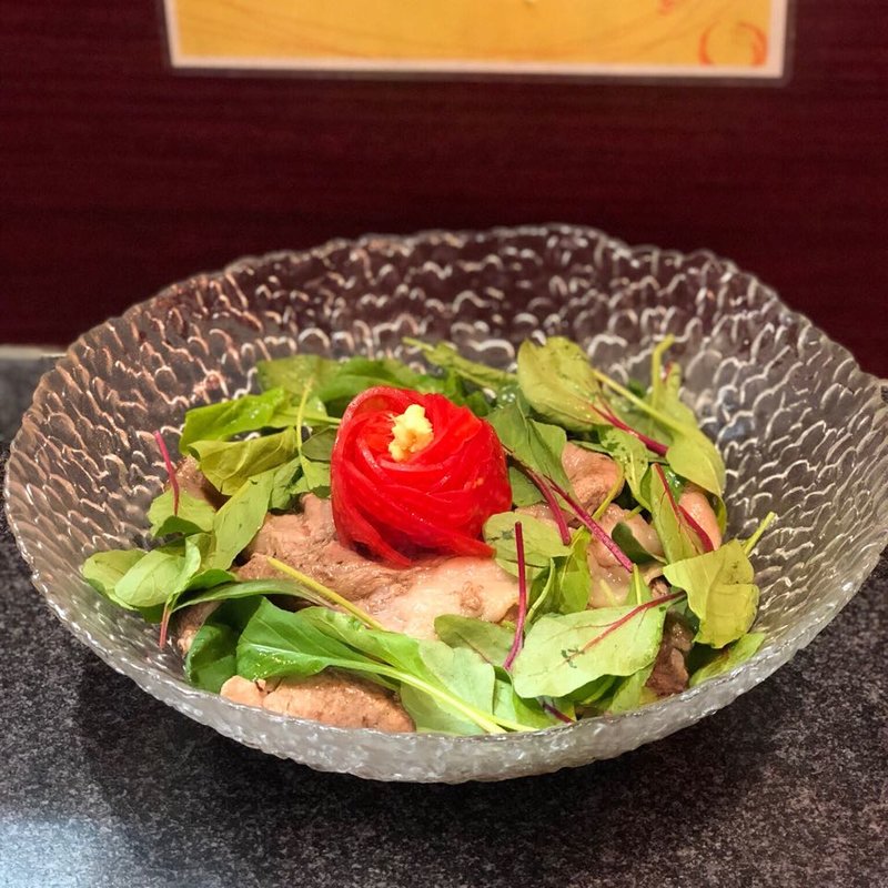 肉ひやし2018(烈志笑魚油 麺香房 三く)