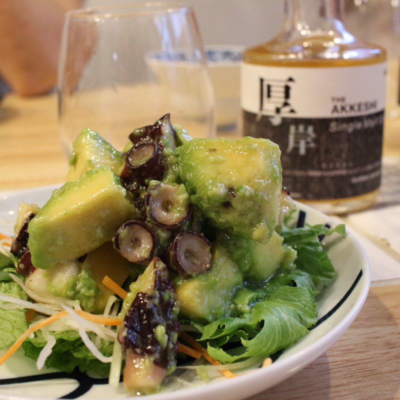 たことアボカドのわさび醤油和え(酒場てづか)