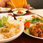 中華粥&檸檬鶏のセット(風龍 CHINESE KITCHIN FOOLONG 市川店)