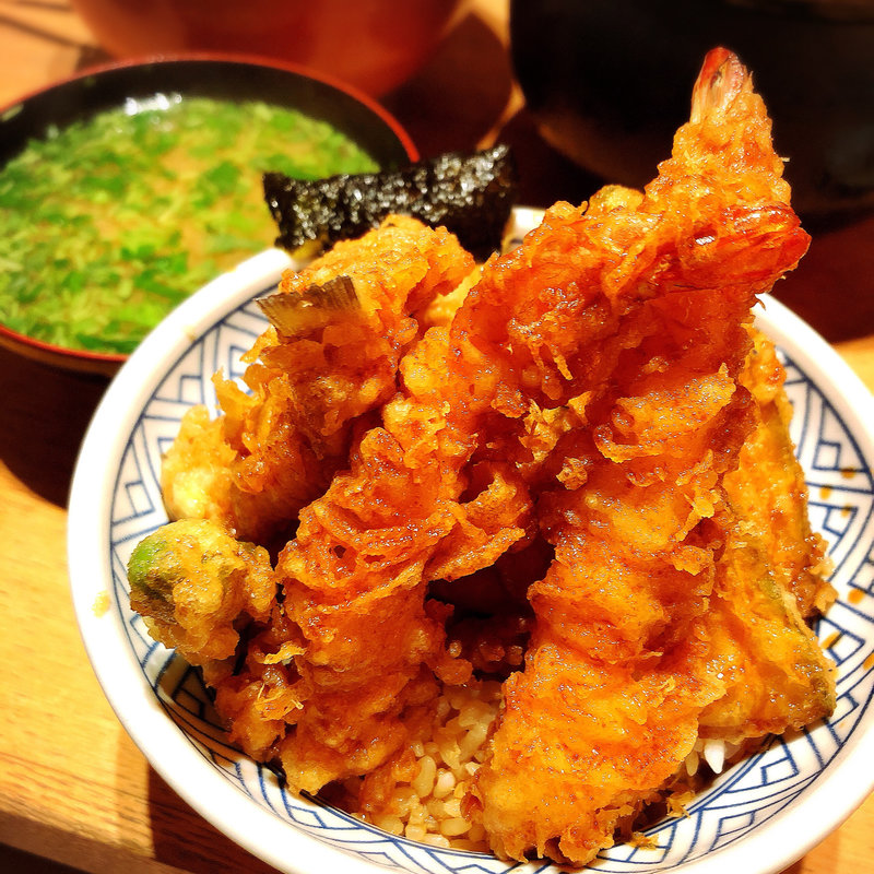 天丼 竹 味噌汁付き(天丼 金子屋 赤坂店 )