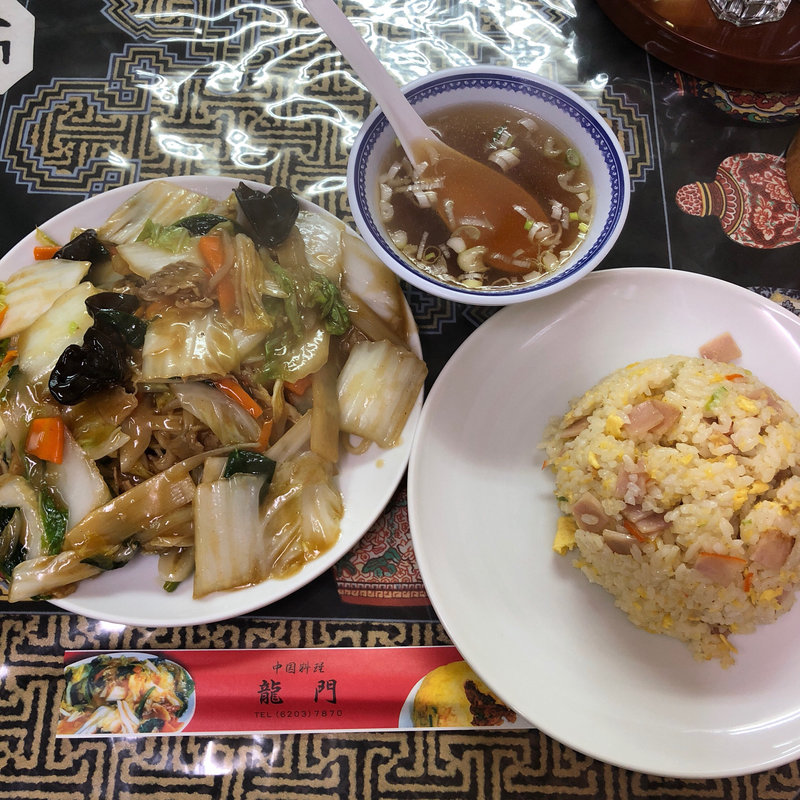 ミニ焼きそば＆ミニチャーハン(中国料理 龍門)