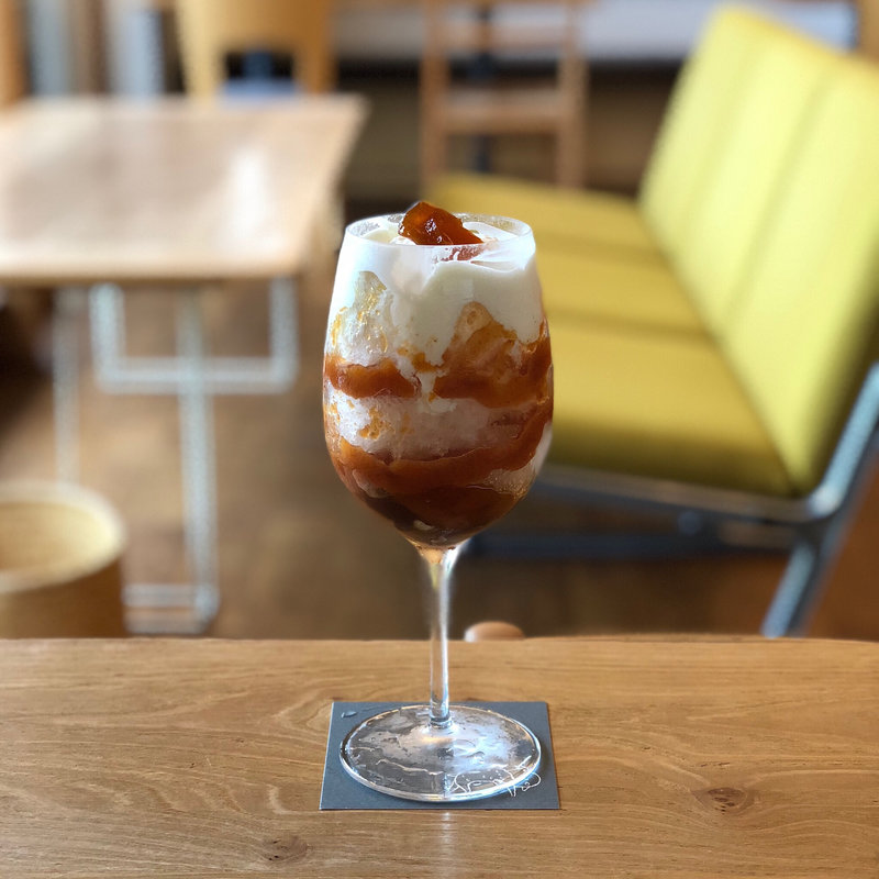 あんぽ柿のかき氷(鹿の舟 囀)