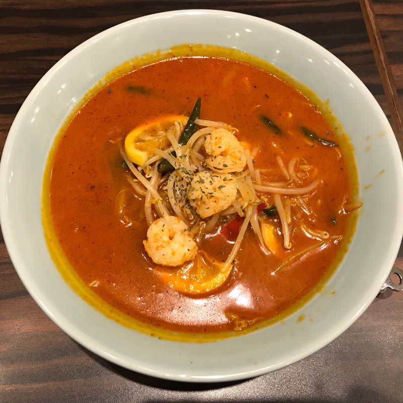 中華風トムヤムクンラーメン(暖龍 イオンモール旭川西店)
