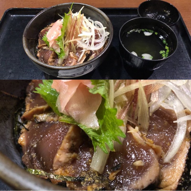 藁焼きカツオのたたき丼(湯快爽快　「湯けむり横丁」 みはま )