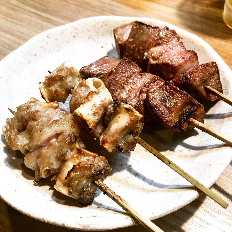 串焼き（レバー・ハツモト）(もつ焼 のんき 綾瀬店)