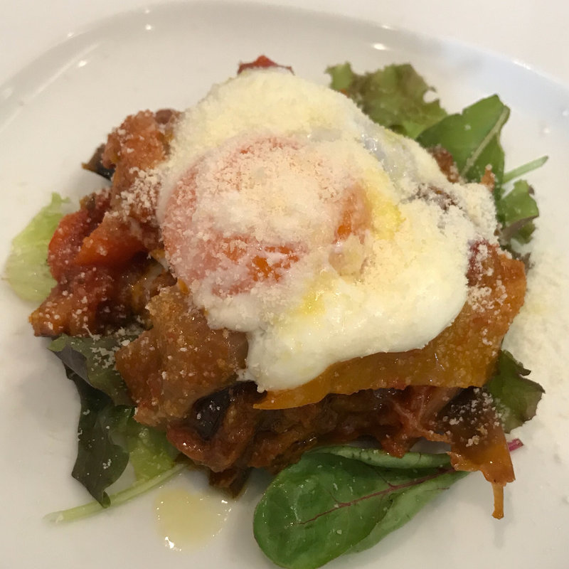 ラタトゥイユの温玉添え(Ｔｒａｔｔｏｒｉａ　Ｌａ　Ｆｏｎｔｅ（トラットリア　ラ　フォンテ）)