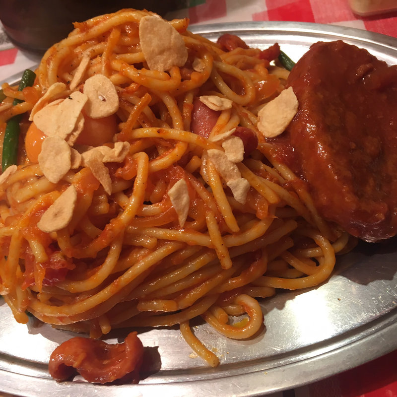 スタナポ、ハンバーグ(スパゲッティーのパンチョ 新橋店 )