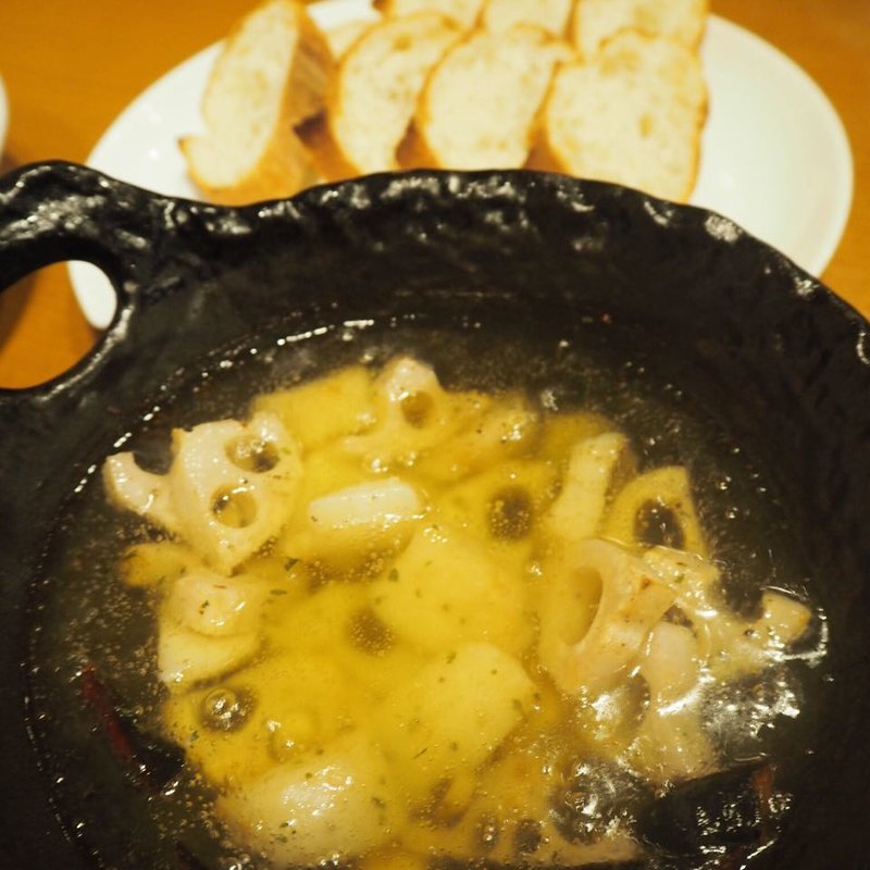 帆立と蓮根のアヒージョ(Nobe noBe （ノベノベ）)