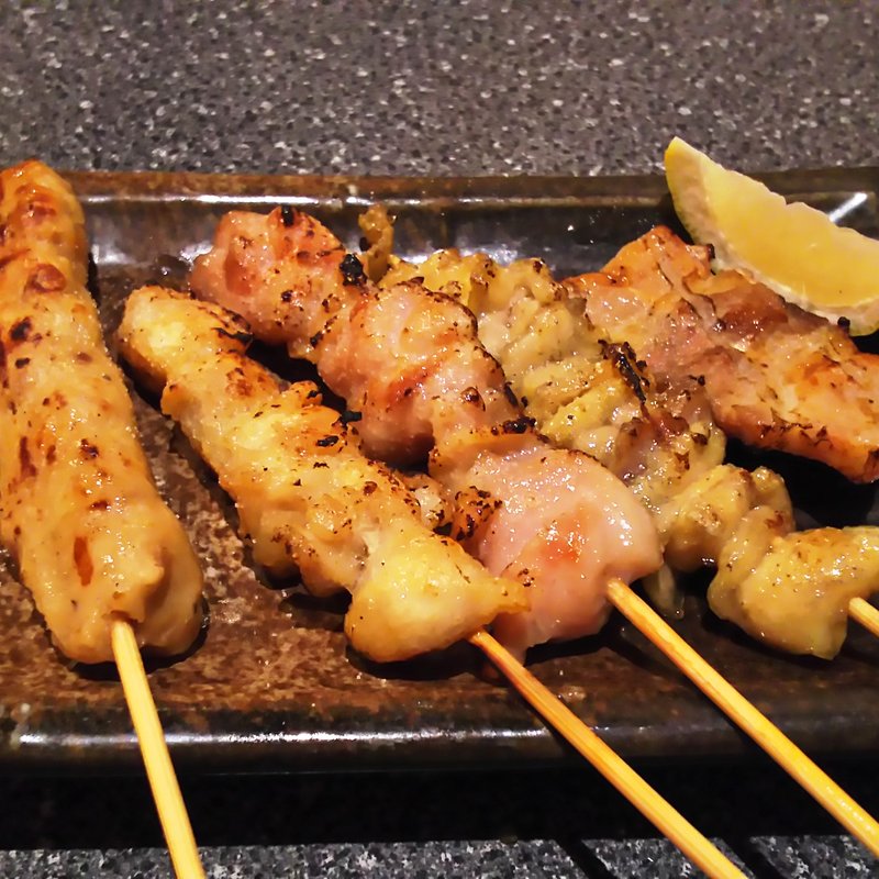 串焼盛り合わせ5種（塩）(全席個室居酒屋 北海御殿 三宮店)