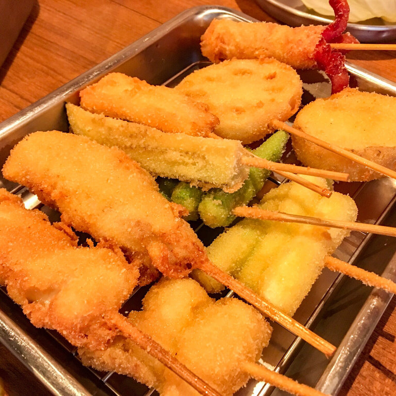 串揚げ10本盛り(串揚げじゅらく アメ横店)