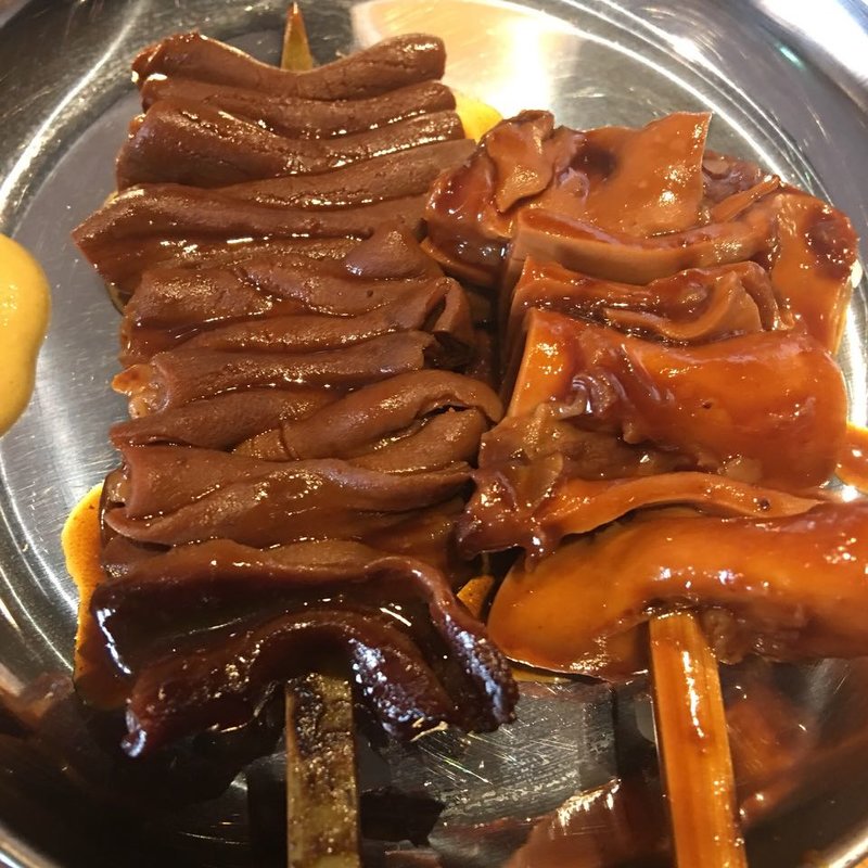 とんモツ、血管（どて煮）(どて金)