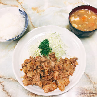 豚バラの生姜焼きセット(お食事　まるやま )