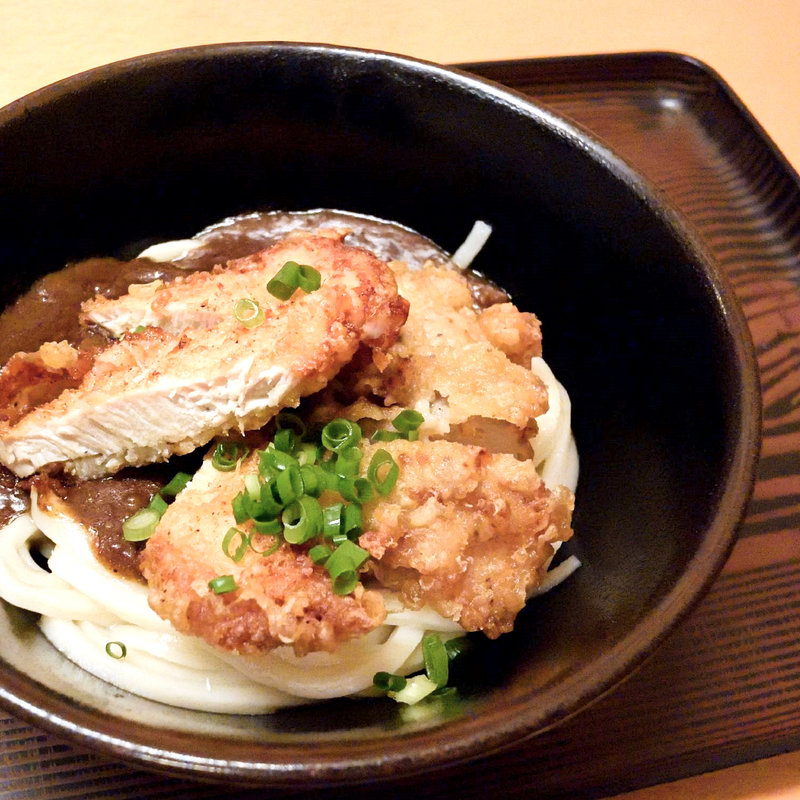 かしわ天カレーうどん（カレーうどん+かしわ天）(ふる里うどん  )
