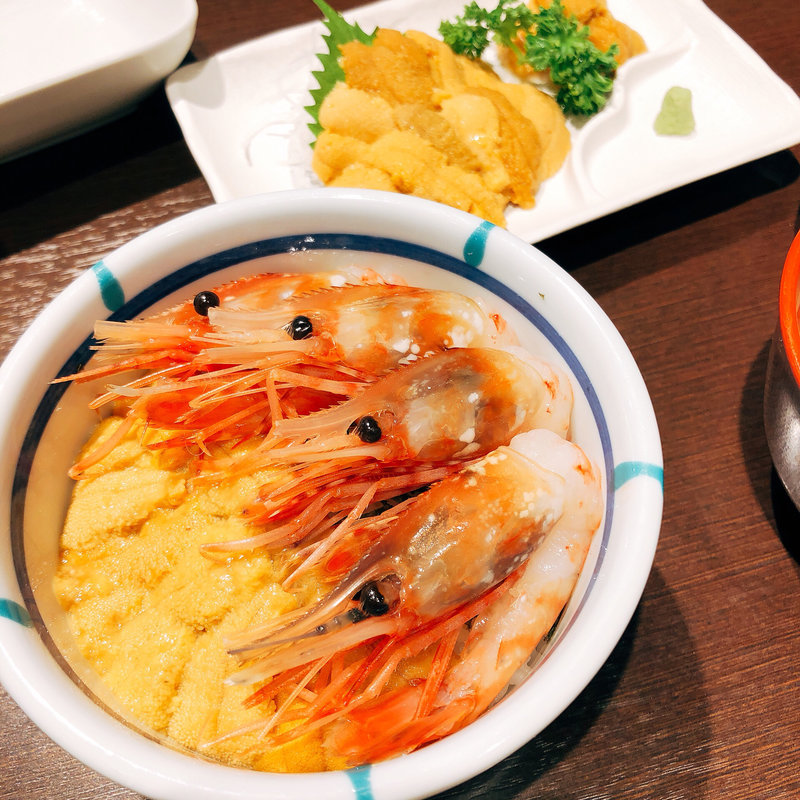 うに・えび丼（ミニ）(きくよ食堂)