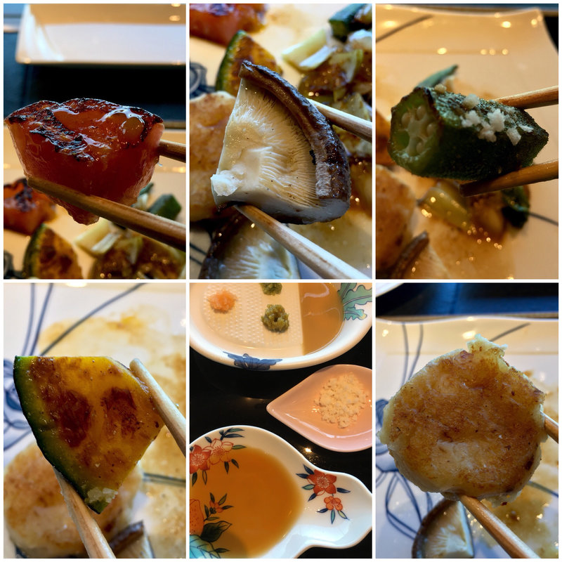 旬の焼き野菜(鉄板焼きダイニング竹彩)