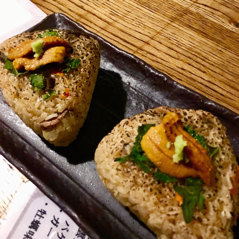 雲丹牡蠣おにぎり(牡蠣とシャンパン 牡蠣ベロ)