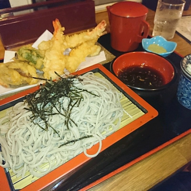 エビ天ざる(手打ちそば・ラーメンと談酒処の夢屋 )